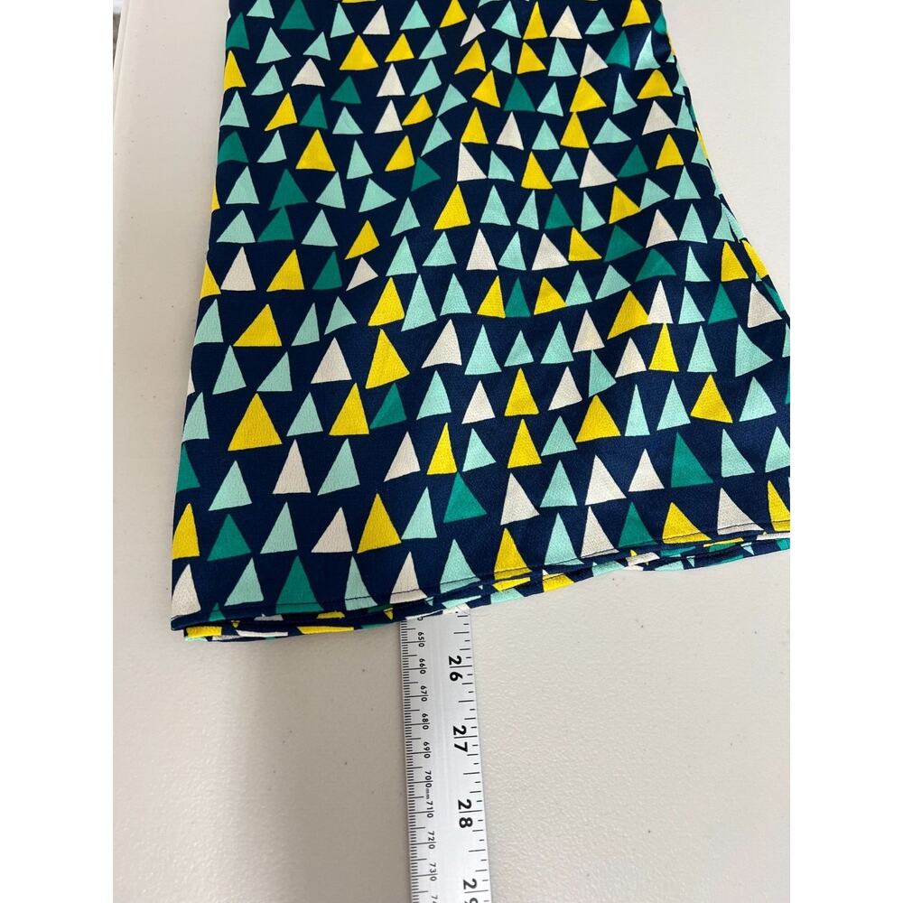 Talbots Geometric Print Sleeveless Top Womens Size Medium Navy Blue Office - Picture 5 of 7